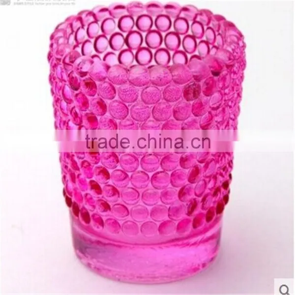 Votive Pearl Glass Candle Cup Colorful Glass Candle Jar photo-2