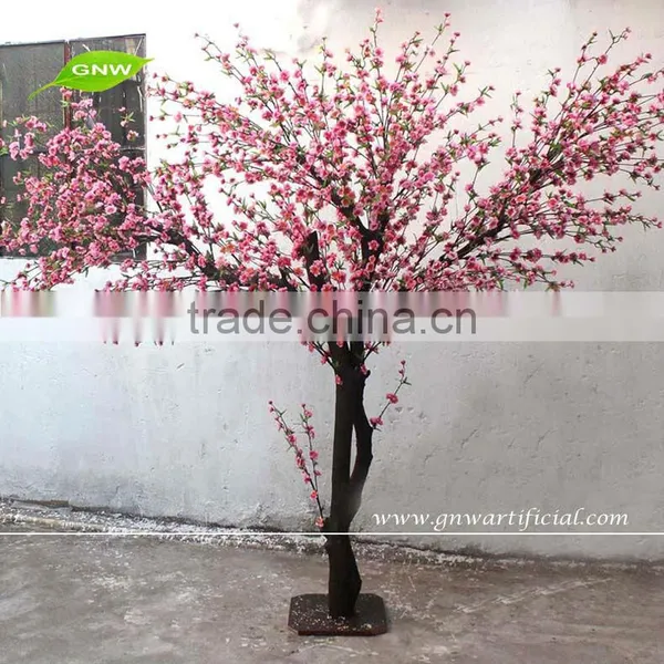 GNW BLS023 Artificial Peach Flowers Tree With Pink Color Deractive Home Indoor Use 7ft High