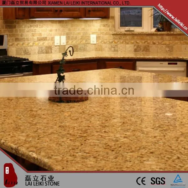 Rectangular Shape G682 Sunset Gold Polished Countertop Gold Granite Table Top photo-6