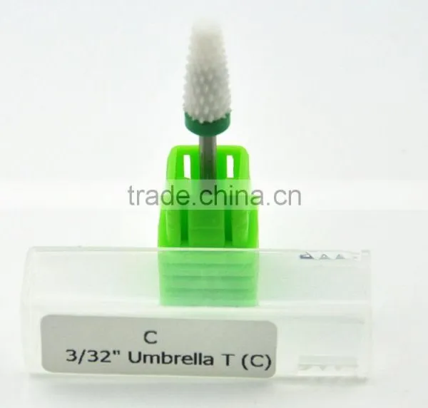 Electric Drill Manicure File Nail Art Tool White Flame Bit Ceramic Nail Drill Bit photo-3
