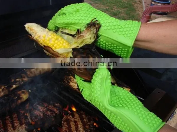 Oven Mitts Anti-slip FDA Standard Silicone Rubber Oven Mitts 100% Silicone Gloves photo-4