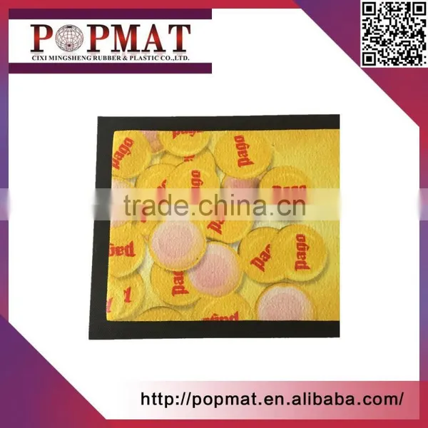 Non Woven Fabric Rubber Bar Mat Thermal Transfer Printing Bar Runner photo-3
