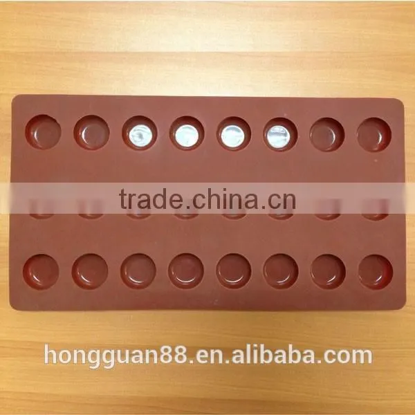 FDA Food Grade Silicone 24 Cups Round Shape Silicone Chocolate Molds Chocolate Maker Online Selling Silicone Cake Molds photo-2