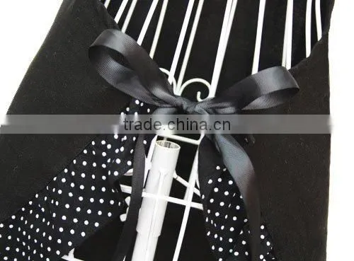 Hot Black Cute Girls Bowknot Lady's Kitchen Restaurant Women's Cake Apron With Pocket photo-3