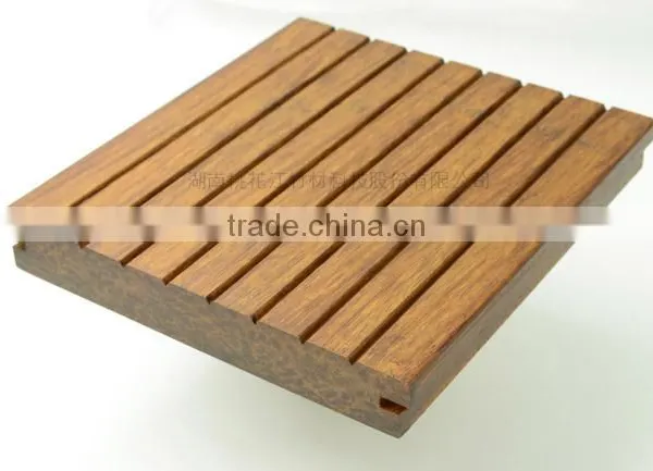 high hardness symmetrical profile hot processing outdoor bamboo decking