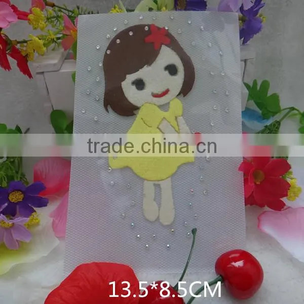 2016 Hot Sale Cute Lively Custom Heat Transfer Label Sticker With Diamond photo-4