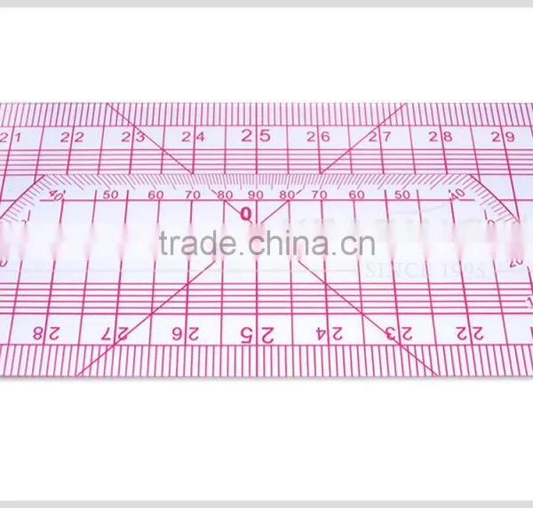 Kearing Brand Straight Sandwich Line Flexible 5*50cm Plastic Garment Ruler for Fashion Design#8001 photo-4