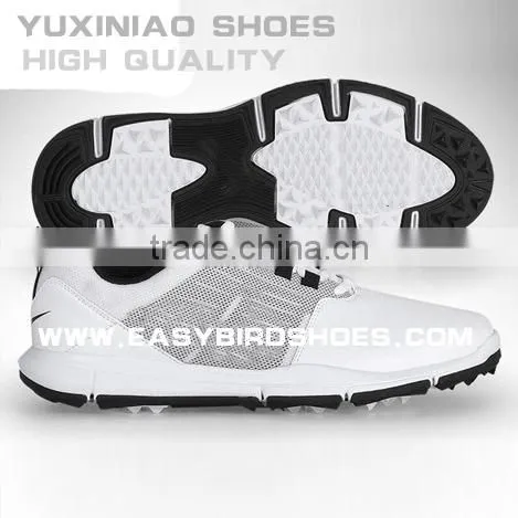 China Brand Top Layer Leather Golf Shoes Sneakers High Quality for Male, Men Sport Golf Shoes Business no Spike photo-3