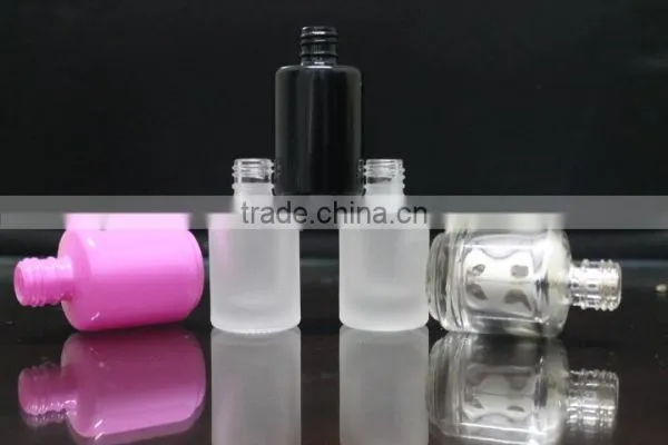 10 ml Nail Polish Bottles, Round Shape High Quality Glass Nail Polish Bottles With Cap and Brush India photo-5