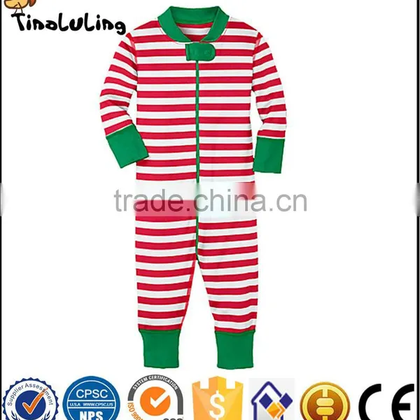 Infant New Baby Rompers Children Footed Striped Jumpsuits Infant Christmas Bodysuits photo-2