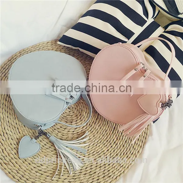 2017 Hand Bag Cosmetic Bag Pink Blue Love Design Shoulder Long Strip Bag for Girls photo-2