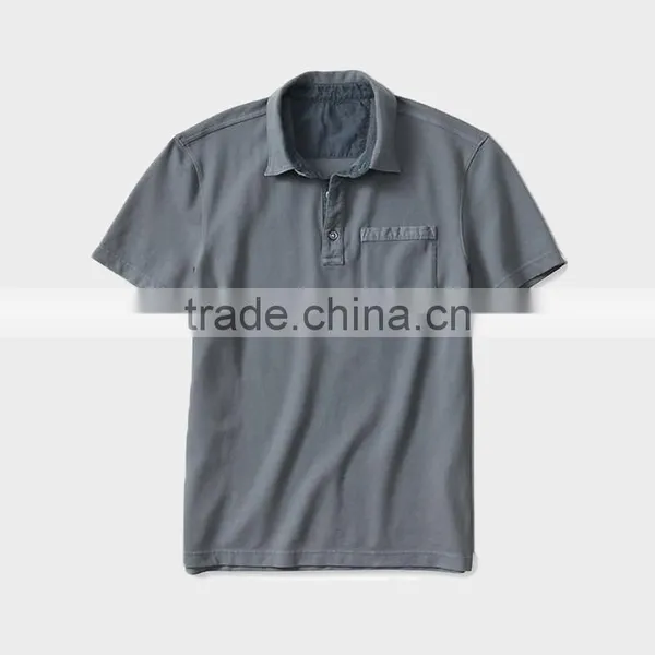 China Wholesale Custom Men's Grey Short Sleeve Polo Shirt photo-2
