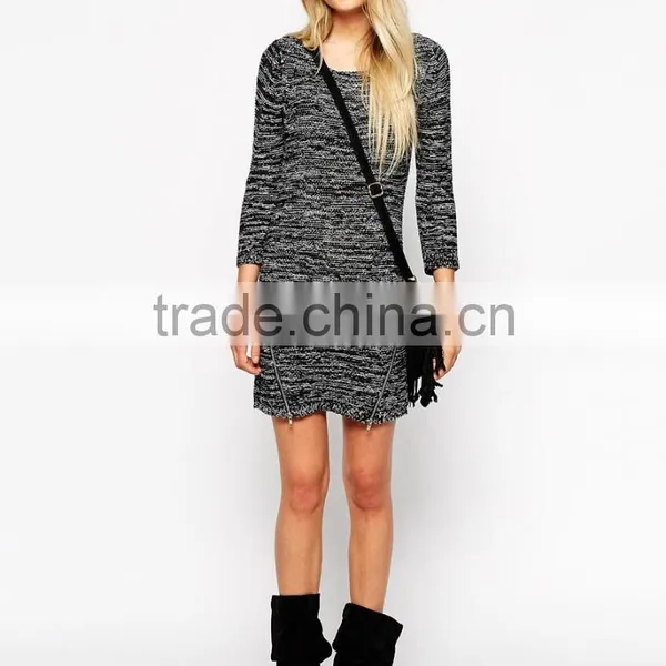 Only Spacedye Zip Front Jumper Dress photo-4