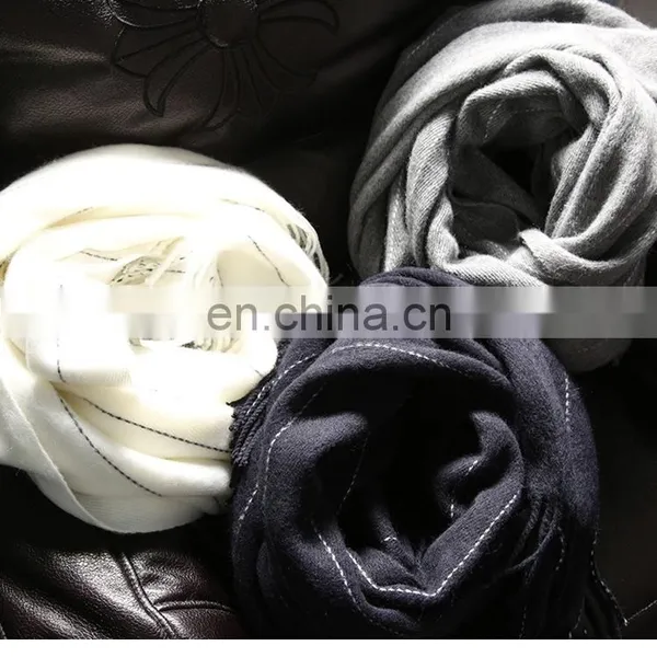 Cashmere Scarf Lady Vertical Stripe Dotted Line Fashionable Scarf photo-3