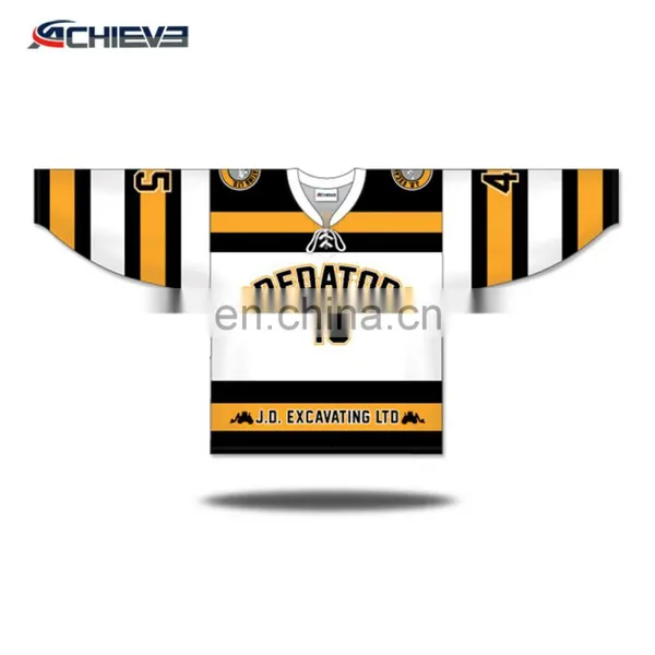 Sports Custom Hockey Jerseys Sublimation Team Hockey Uniforms Tackle Twill Ice Hockey Jerseys photo-3