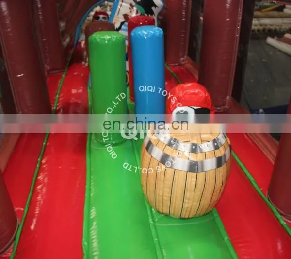 Pirate Ship Obstacle Course Inflatable Challenge, Slide Bouncy Obstacle Course photo-6