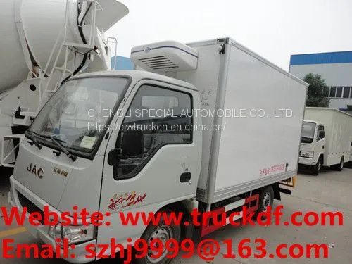 Customized JAC Brand 4*2 LHD Gasoline 1.5tons-2tons Refrigerated Minivan Vehicle for Sale, Cold Room Truck for Sale photo-2
