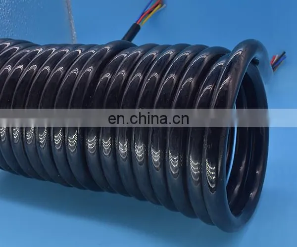 Spiral Cord Coiled Cable Spring Wire/spiral Electric Cable Low Voltage Flexible Retractable Spiral Spring Coiled Cable photo-3