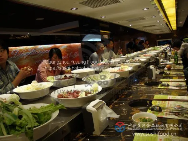Hot Pot Food Belt Conveyor Belt Rotary Conveyor System photo-2