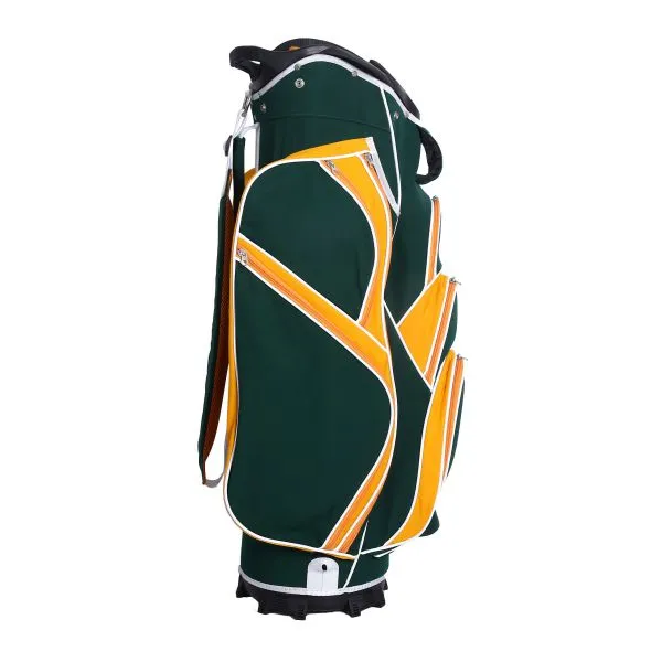 Dark Green/Yellow 14 Way Golf Cart Bag With Top Divider Handle