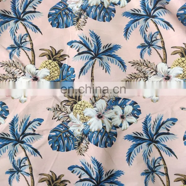 Hot Sale Hawaiian Fabric Print Peach Skin Fabric Quick-drying Fabric for Beach Pants photo-3