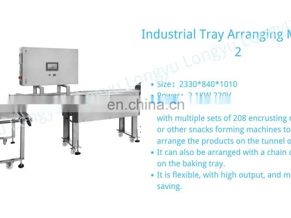 Longyu New Industrial High Capacity Multifunctional BiscuitsTray Arranging Machine photo-4