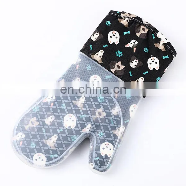 Heat Resistant Silicone Oven Mitt Microwave Mitts Custom for Kitchen Cooking photo-3