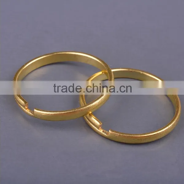 DIY Supplies Findings 17mm Diameter Round Unplated Brass Simple Ring photo-3