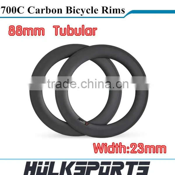 700c Full Carbon Road Bicycle Rims Chinese Carbon Rim Cheap Carbon Tubular Rims 88mm photo-2
