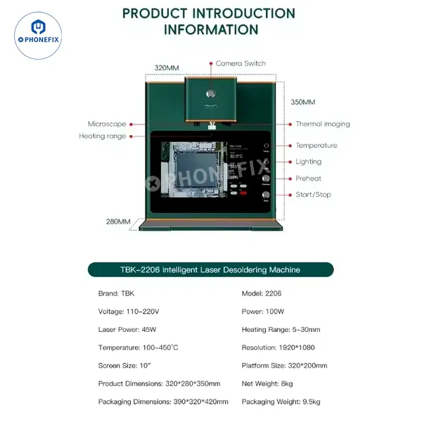 TBK 2206 Laser Welding Machine With HD Microscope for Phone Repair photo-4