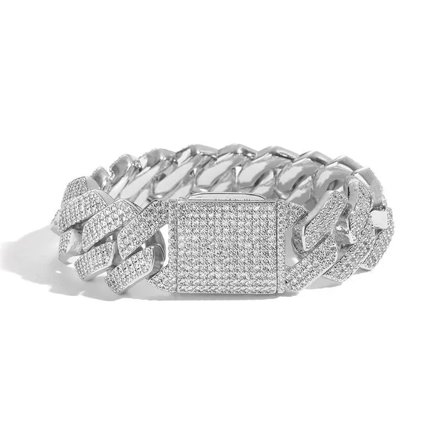 Moissanite Diamond Gold Plated Cuban Link Chain Necklace Christian Religious Bracelet for Men & Women photo-5