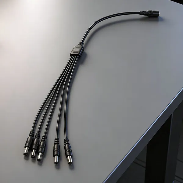 5521DC Power Cord Connecting Cable, One Female and One Male, Wire Gauge 4.0, Y-type Connecting Cable, 1/8video Cable photo-3