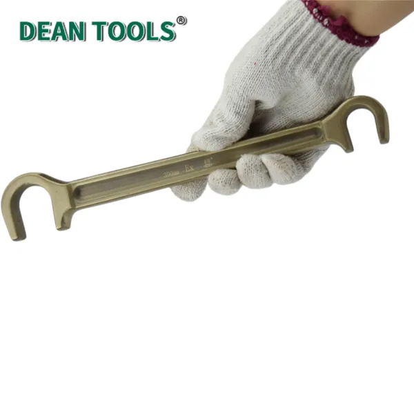 Non-Sparking Double C Type Wrench, Non-sparking Double Ended Valve Wheel Wrench, C Type Open End Wrench photo-4