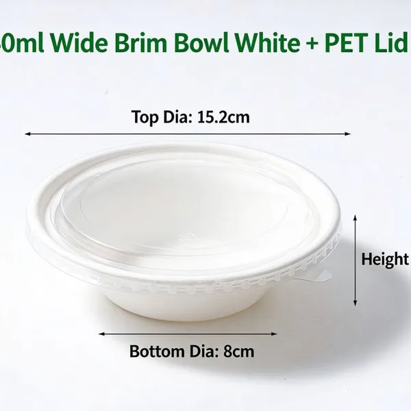 Biodegradable Bagasse Pulp Small Bowl, Smooth Surface for Ice Cream and Fruit Salad photo-2