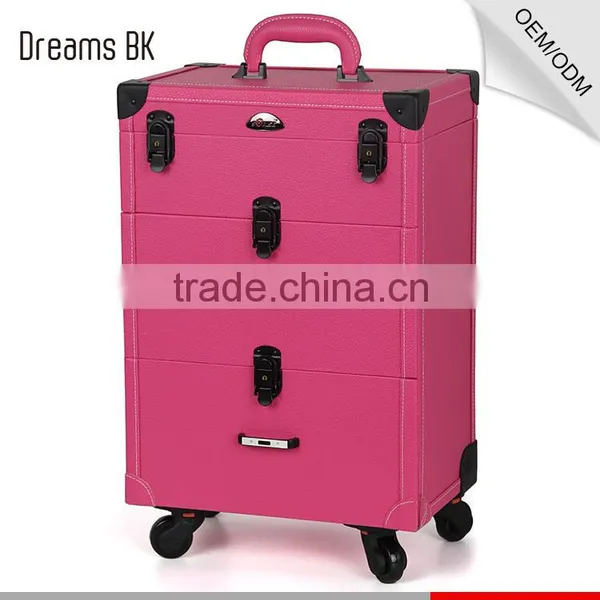 Studio Professional 360 Degree Trolley Case/Rolling Makeup Case With Wheels Wholesale photo-2