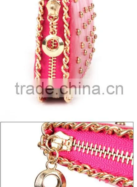 Zipper Women Purse With Rivet photo-2
