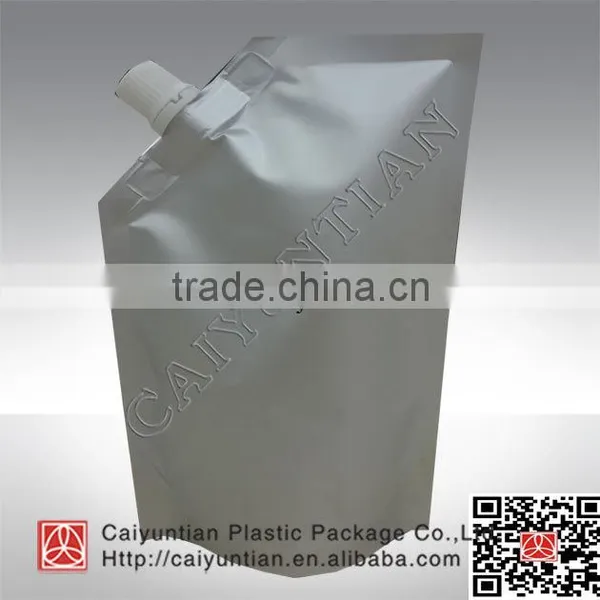 Aluminum Foil Stand up Spout Pouch , Liquid Plastic Spout Bag, Spout Bag