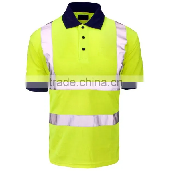 Hot Sale High Visibility Reflective Safety Polo Shirt