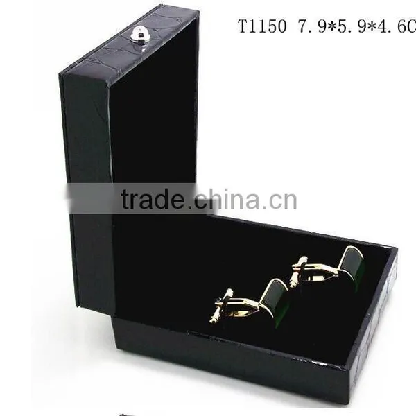 T1150 Fashion Jewlery Leather Cuff Box Wholesale Cufflink Box