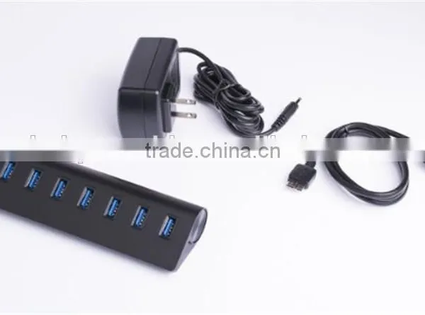 Slope-shape Black Hub USB 3.0 for AC PC Mobile Phone Charger photo-3