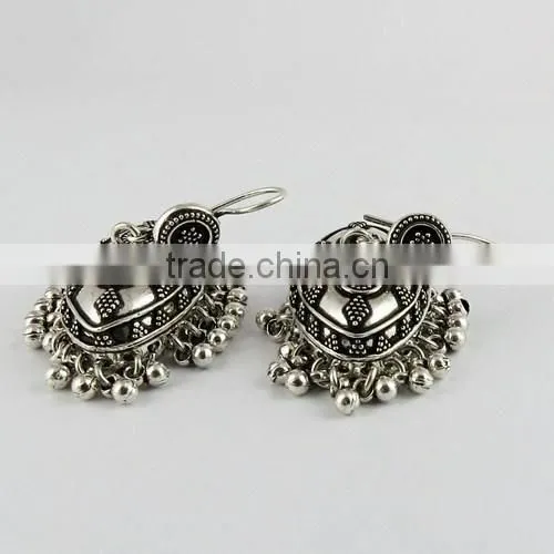 Excellent Oxidized 925 Sterling Silver Earring, Sterling Silver Jewellery, Indian Silver Jewellery photo-2
