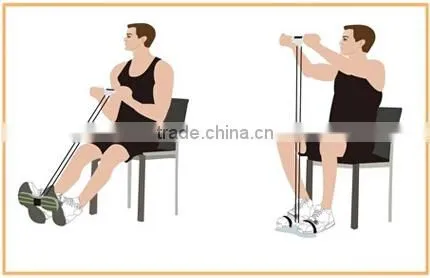(120505)New Pedal Resistance Bands Slimming Fitness Wall Pulley Yoga Rope Latex Home Gym photo-5