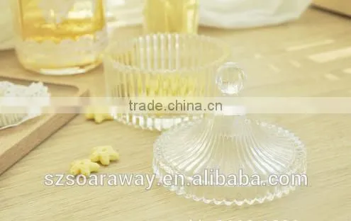 Creative Tea Coffee Sugar Candy Jar Storage Glass Bowl With Lid photo-5