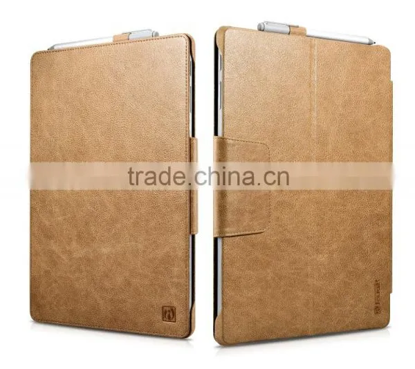 Icarer Luxury Genuine Leather Ultrathin Holder Flip Case for Surface Pro 4 photo-6