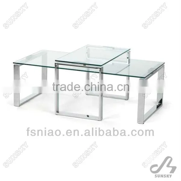 Living room furniture glass top coffee table 22-1 (4286)