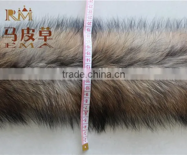 100%Factory Direct Sale Genuine Raccoon Dog Fur Trimming Strips for Hoods photo-5