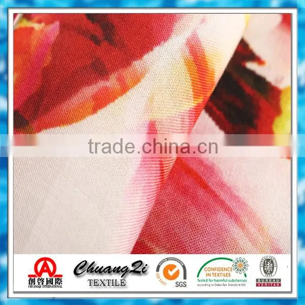 100 Rayon Print Flowers Voile Fabric for Dresses photo-2
