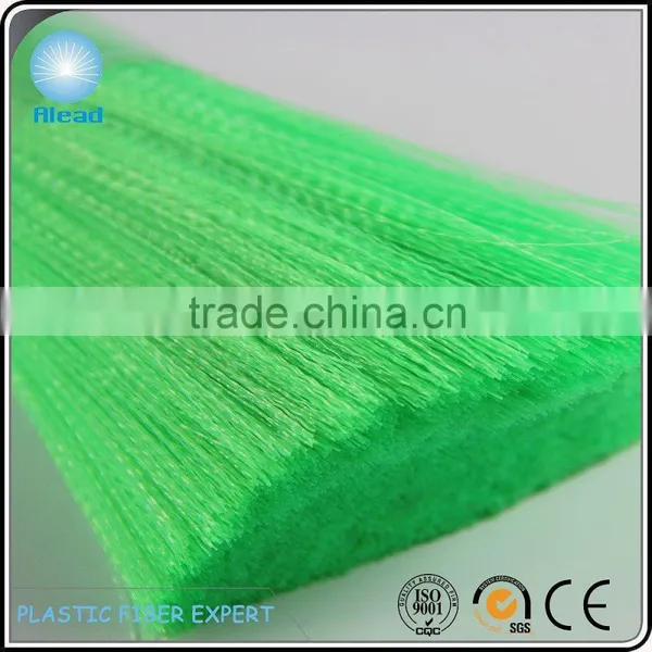 0.25mm Shiny Green pp Synthetic Fiber Plastic Filament Applied to Bottle Brush photo-2