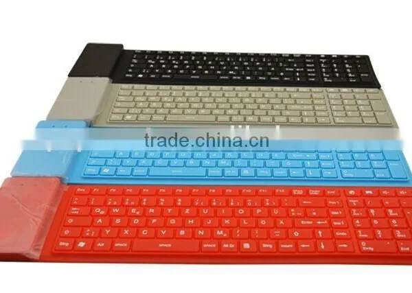 105keys Waterproof Flexible Bluetooth Wireless Silicon Keyboard for Desktop/Laptop/Tablet photo-2