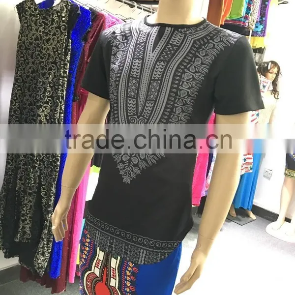Wholesale Dashiki Supplier Mens Tall Tee Extra Long Side Zip t Shirt photo-5